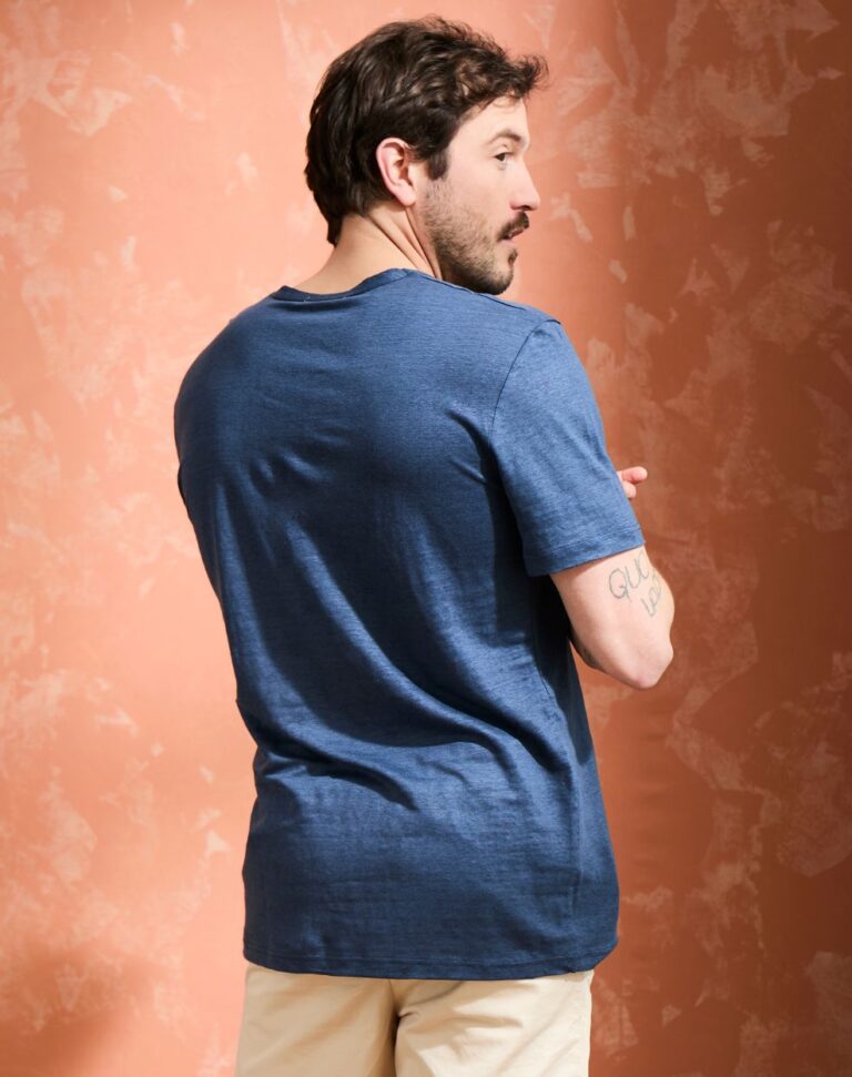 Lemahieu - T-shirt homme Lin - Marine - Homme