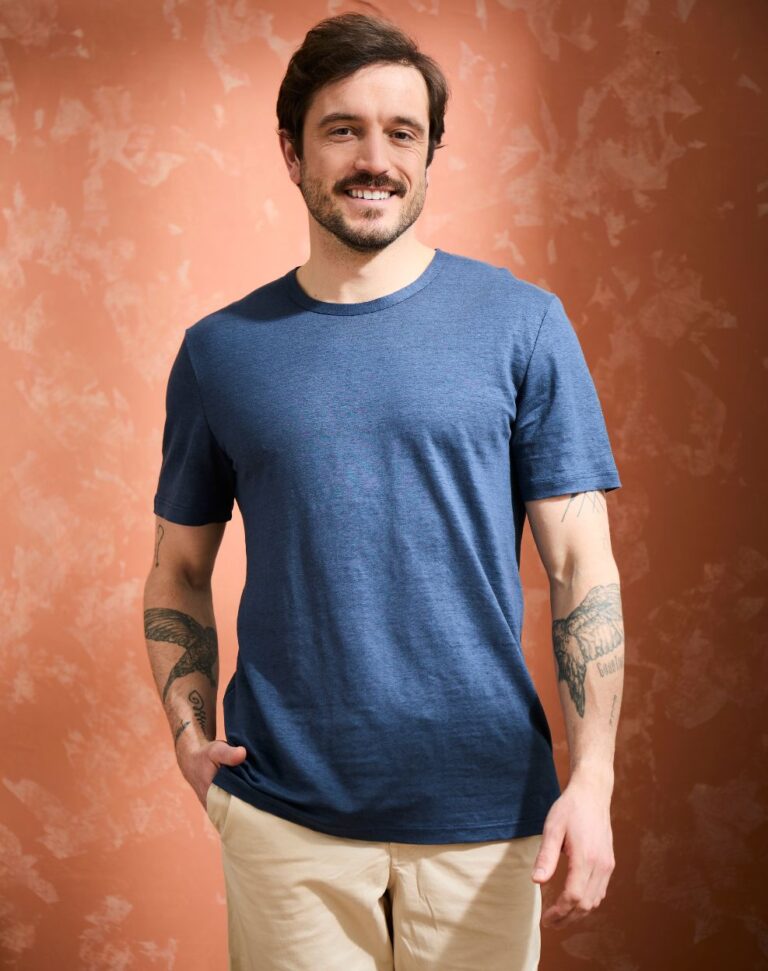 Lemahieu - T-shirt homme Lin - Marine - Homme
