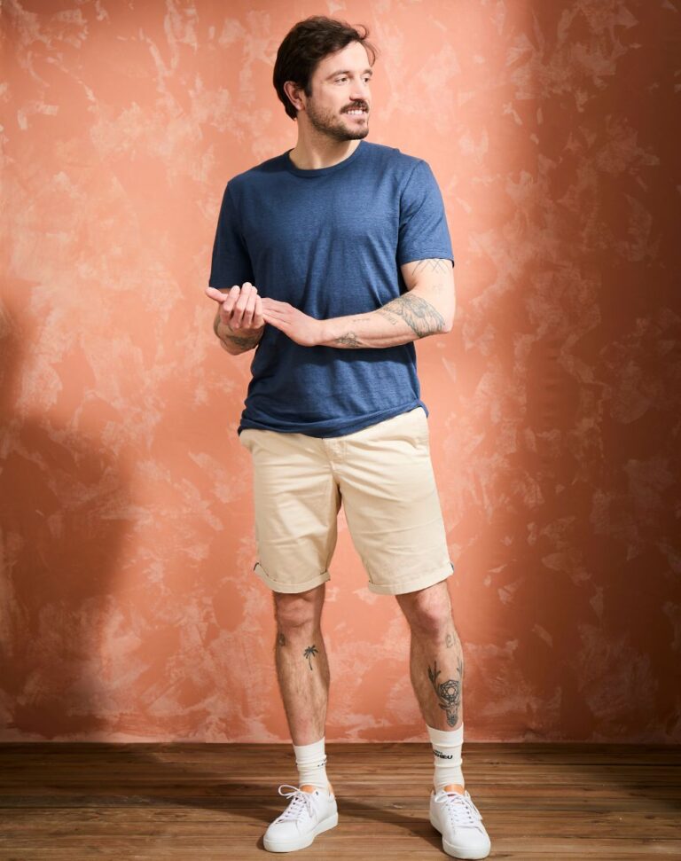 Lemahieu - T-shirt homme Lin - Marine - Homme