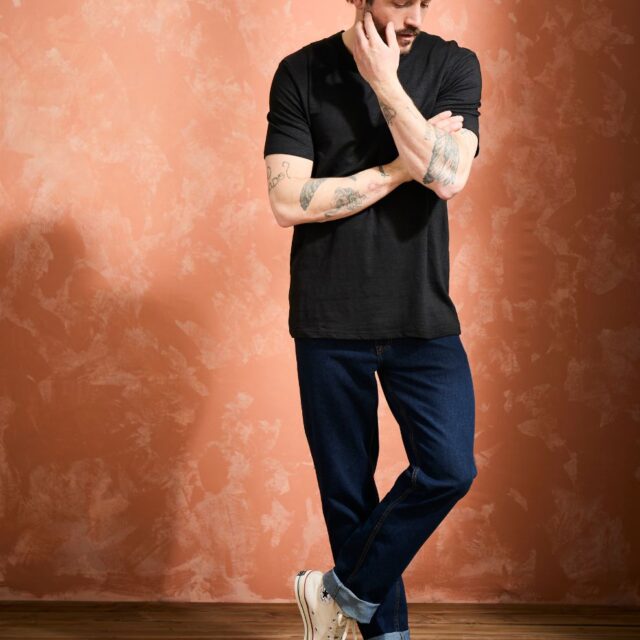 Lemahieu - T-shirt homme 100% Lin - Noir - Homme