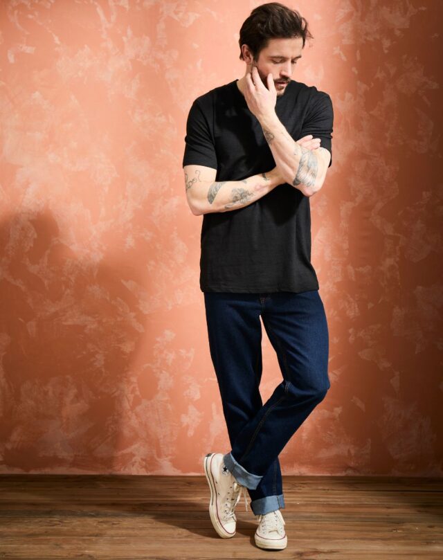 Lemahieu - T-shirt homme 100% Lin - Noir - Homme