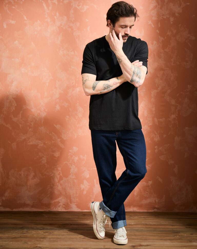 Lemahieu - T-shirt homme 100% Lin - Noir - Homme