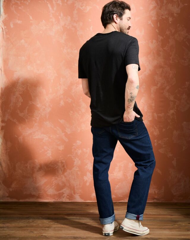 Lemahieu - T-shirt homme 100% Lin - Noir - Homme