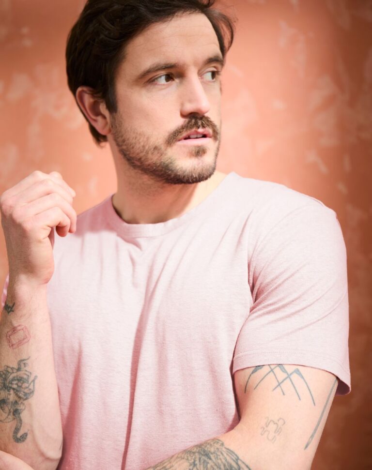 Lemahieu - T-shirt homme 100% Lin - Rose - Homme