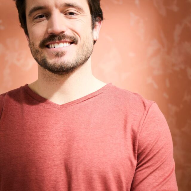 Lemahieu - T-shirt col V 100% Lin - Terracotta - Homme