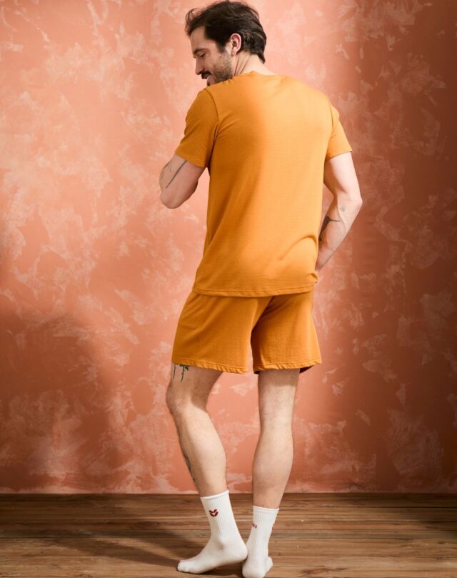 Lemahieu - T-shirt coton modal à poche - Mordore - Col rond - Homme