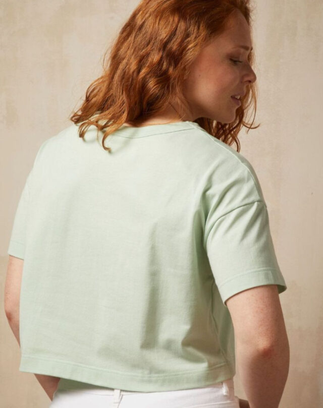 Lemahieu - T-shirt crop top - Amande - Femme