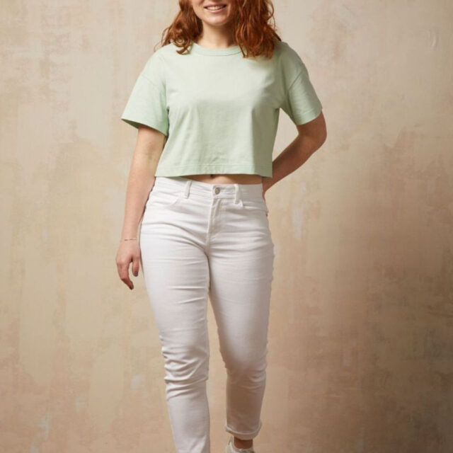 Lemahieu - T-shirt crop top - Amande - Femme