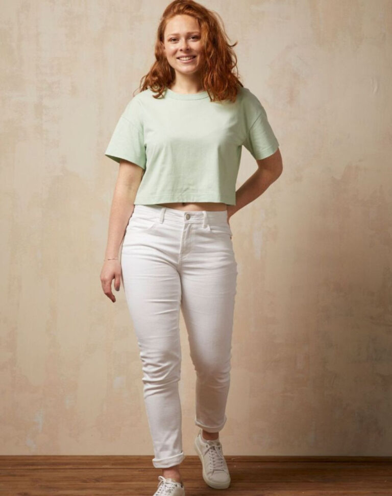 Lemahieu - T-shirt crop top - Amande - Femme