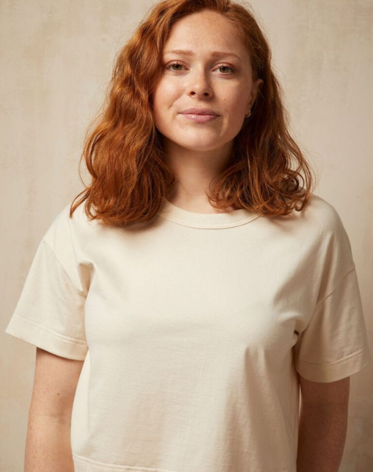 Lemahieu - T-shirt crop top - Ecru - Blanc - Femme