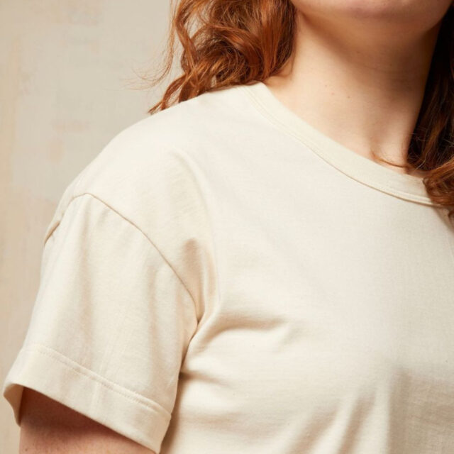 Lemahieu - T-shirt crop top - Ecru - Blanc - Femme