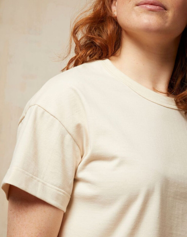Lemahieu - T-shirt crop top - Ecru - Blanc - Femme