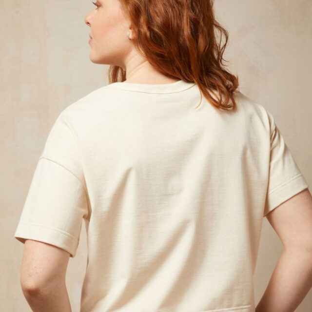 Lemahieu - T-shirt crop top - Ecru - Blanc - Femme