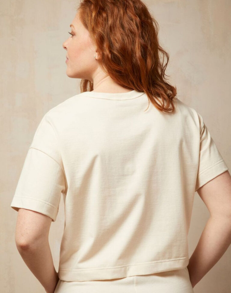 Lemahieu - T-shirt crop top - Ecru - Blanc - Femme