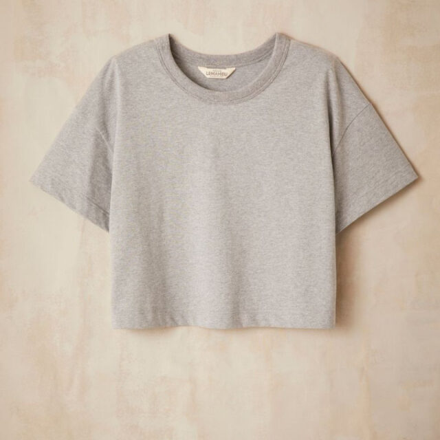 Lemahieu - T-shirt crop top - Gris - Terracotta - Femme