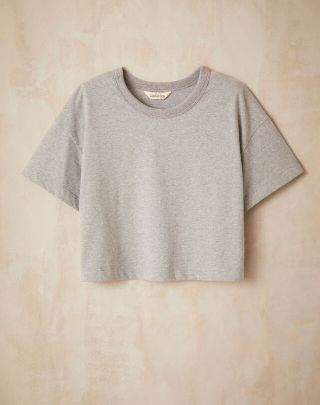 Lemahieu - T-shirt crop top - Gris - Terracotta - Femme