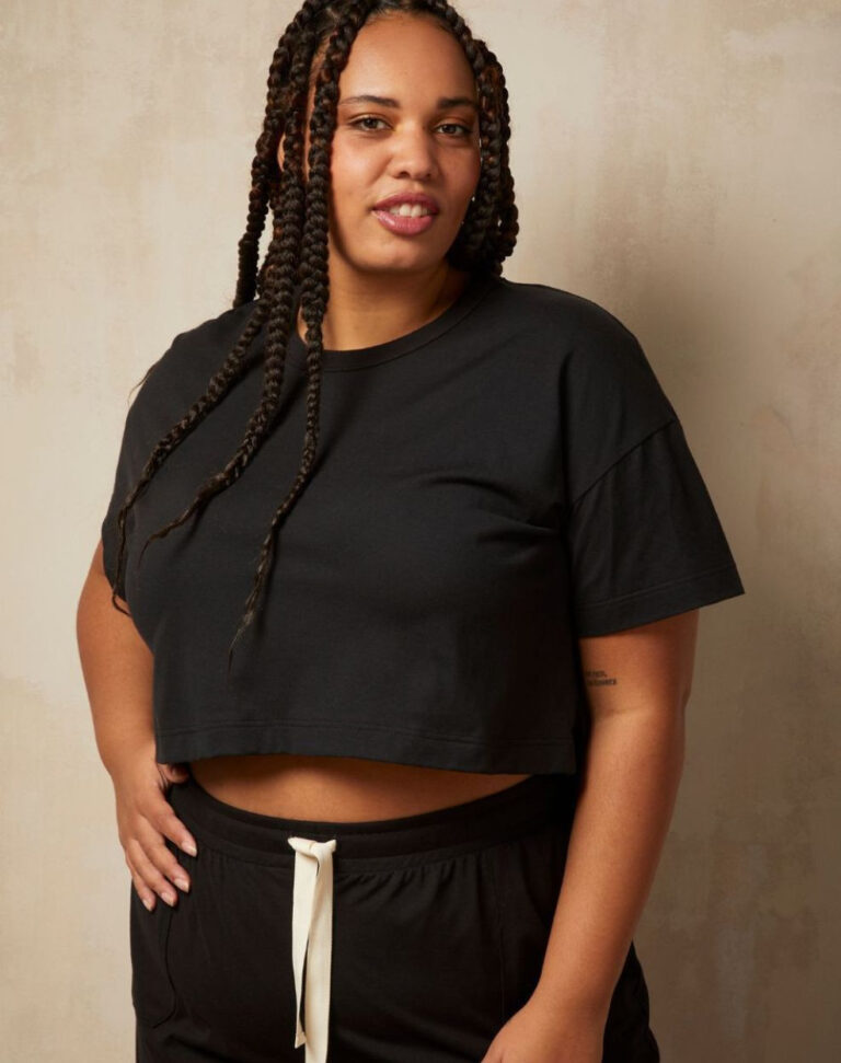Lemahieu - T-shirt crop top - Noir - Femme