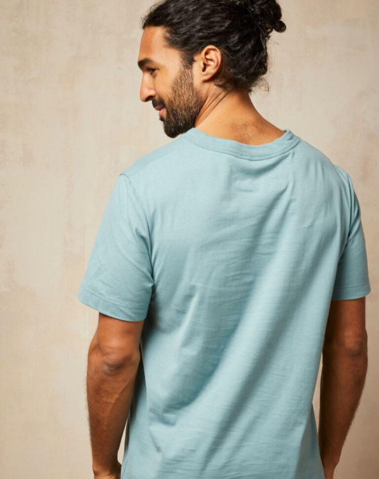 Lemahieu - T-shirt en Coton BIO -  Bleu Paon - Homme - Homme