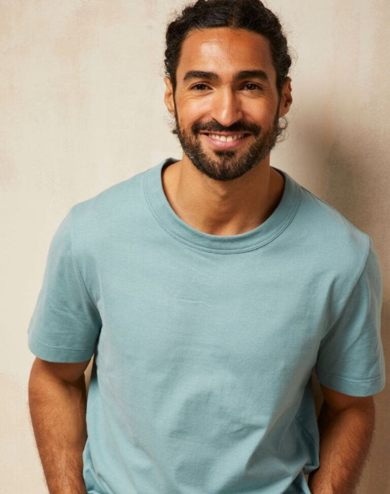 Lemahieu - T-shirt en Coton BIO -  Bleu Paon - Homme - Homme