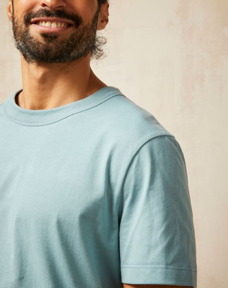 Lemahieu - T-shirt en Coton BIO -  Bleu Paon - Homme - Homme