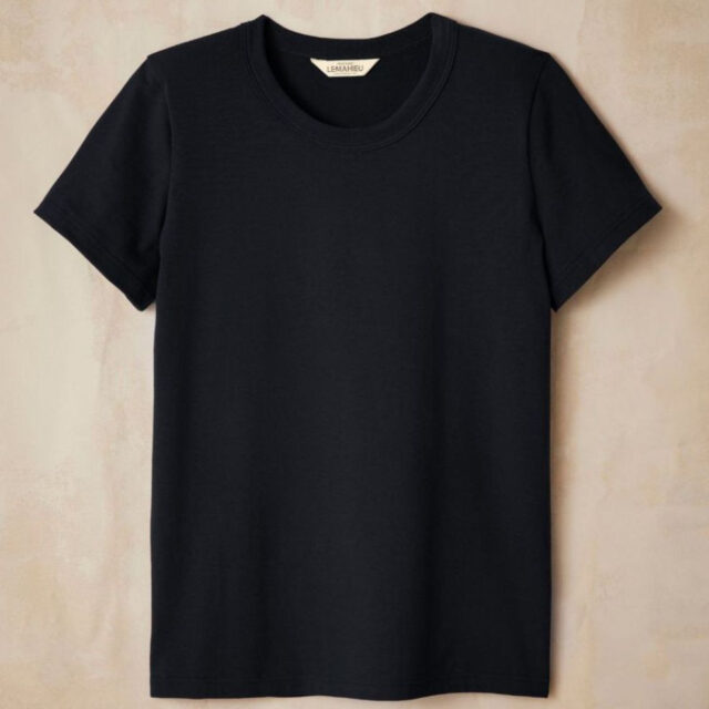 Lemahieu - T-shirt en Coton BIO - Noir - Femme - Femme