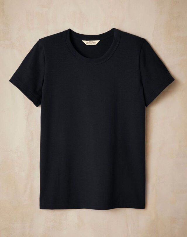 Lemahieu - T-shirt en Coton BIO - Noir - Femme - Femme