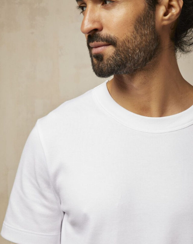 Lemahieu - T-shirt épais en Coton Bio - Blanc - Homme