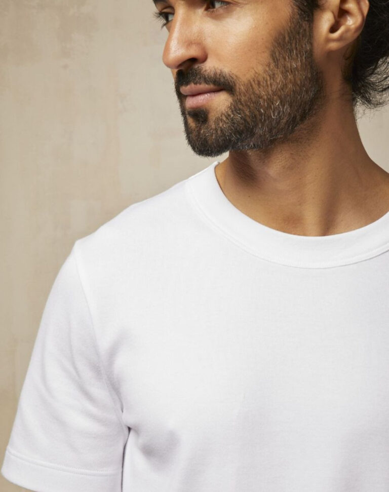 Lemahieu - T-shirt épais en Coton Bio - Blanc - Homme