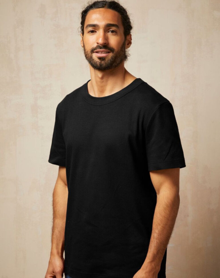 Lemahieu - T-shirt épais en Coton Bio - Noir - Homme