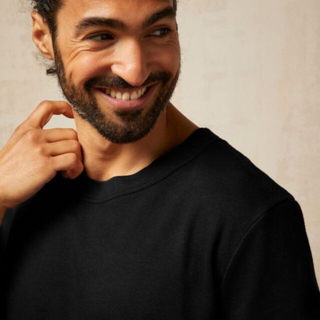 Lemahieu - T-shirt épais en Coton Bio - Noir - Homme