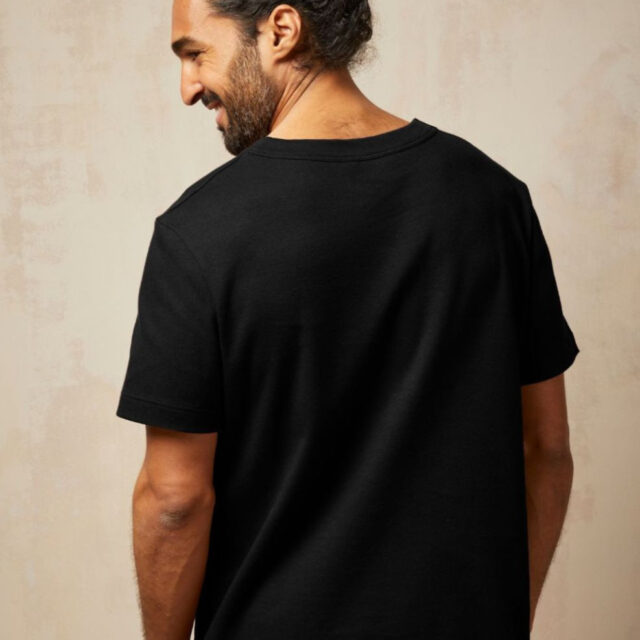Lemahieu - T-shirt épais en Coton Bio - Noir - Homme