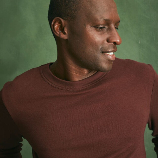 Lemahieu - T-shirt épais ML en Coton Bio - Aubergine - Bordeau - Homme