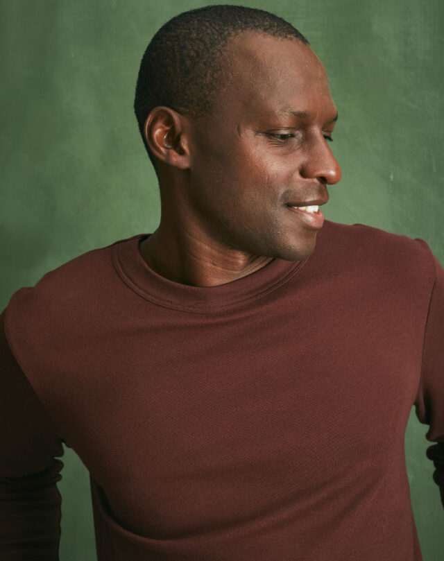 Lemahieu - T-shirt épais ML en Coton Bio - Aubergine - Bordeau - Homme