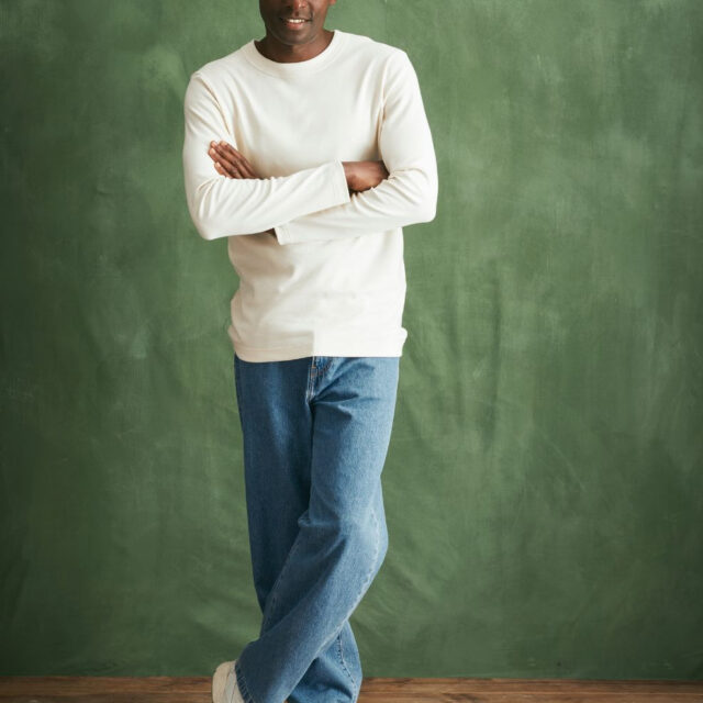 Lemahieu - T-shirt épais ML en Coton Bio - Ecru - Blanc - Homme