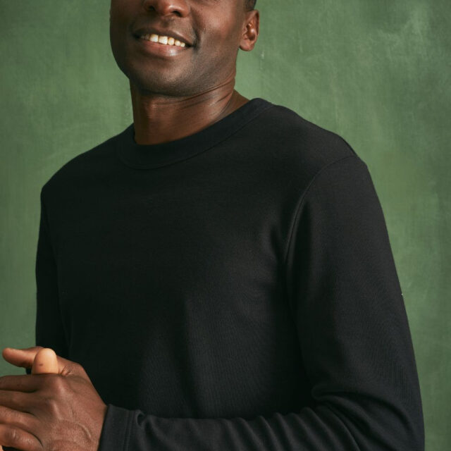 Lemahieu - T-shirt épais ML en Coton Bio - Noir - Homme