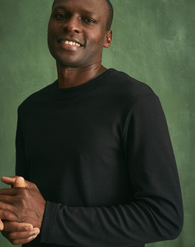 Lemahieu - T-shirt épais ML en Coton Bio - Noir - Homme