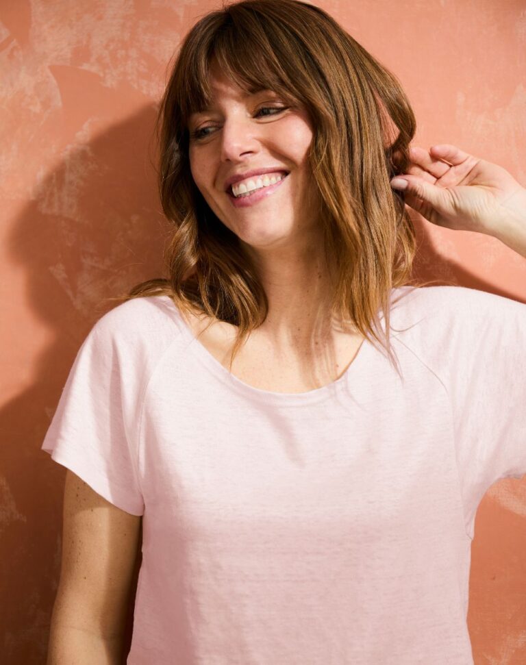 Lemahieu - T-shirt femme 100% Lin - Rose - Femme