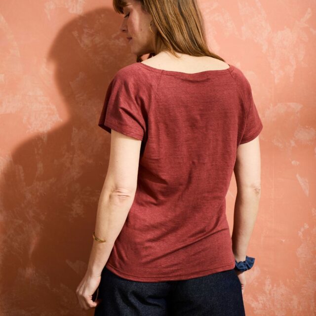 Lemahieu - T-shirt femme 100% Lin - Terracotta - Femme