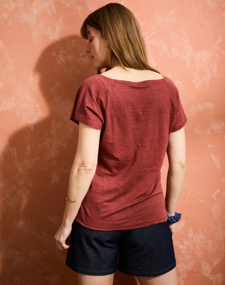 Lemahieu - T-shirt femme 100% Lin - Terracotta - Femme