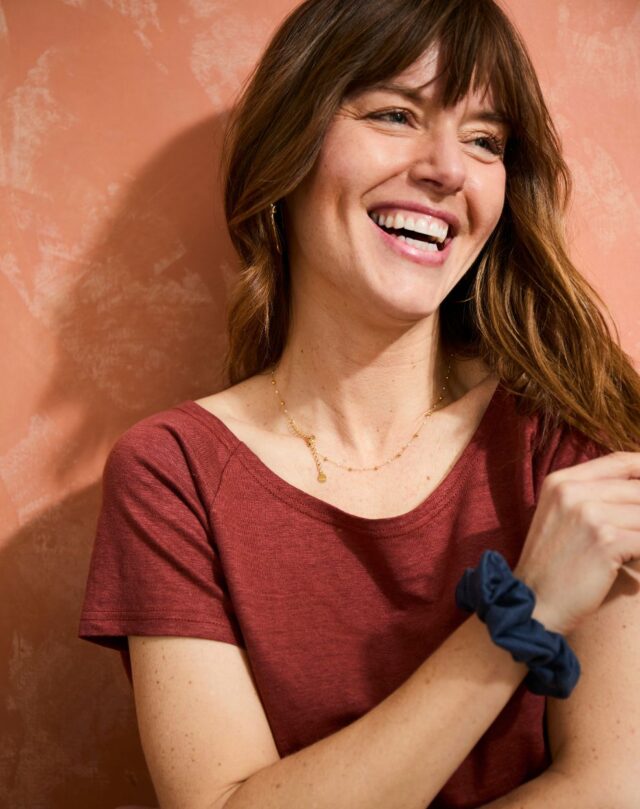 Lemahieu - T-shirt femme 100% Lin - Terracotta - Femme