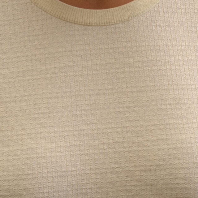 Lemahieu - T-shirt gaufré à manches revers en Coton RECYCLE - Femme - Femme