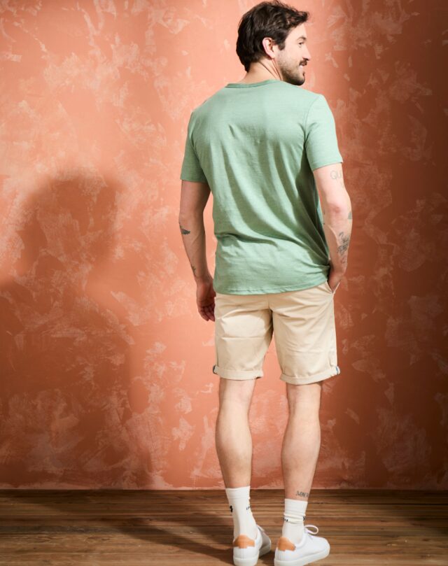 Lemahieu - T-shirt homme 100%  Lin - Sauge - Homme