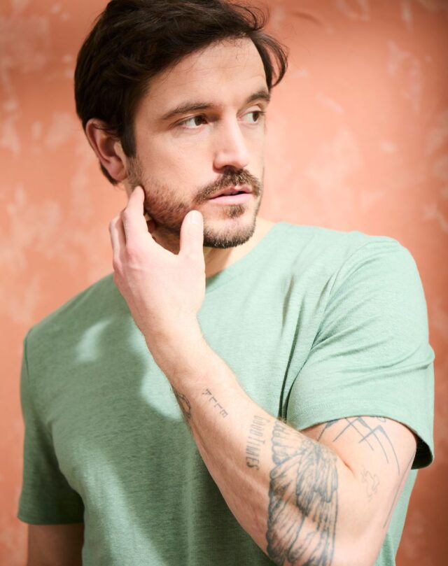 Lemahieu - T-shirt homme 100%  Lin - Sauge - Homme