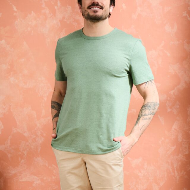 Lemahieu - T-shirt homme 100%  Lin - Sauge - Homme