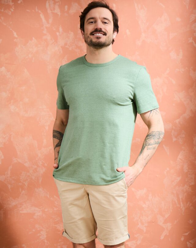 Lemahieu - T-shirt homme 100%  Lin - Sauge - Homme