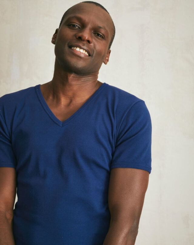 Lemahieu - T-shirt seconde peau - Col V - Marine - Homme