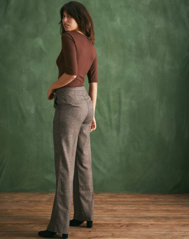 Lemahieu - T-shirt Laine Mérinos Femme - Chocolat - Femme