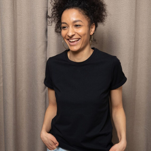 Lemahieu - T-shirt manches à revers en coton bio 180 g - Femme