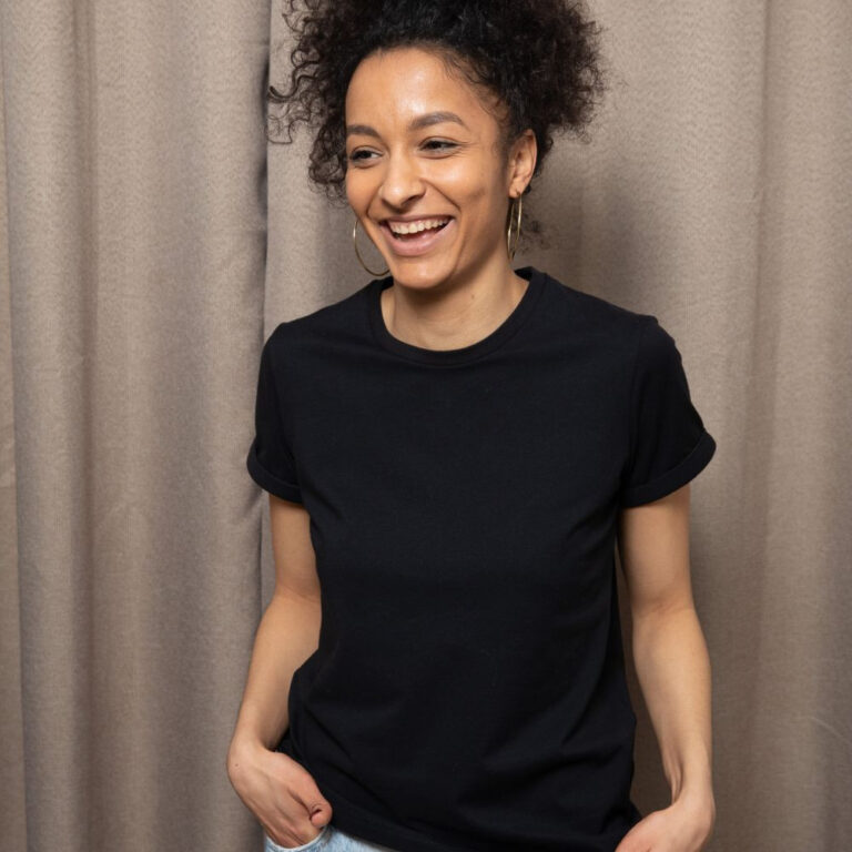 Lemahieu - T-shirt manches à revers en coton bio 180 g - Femme