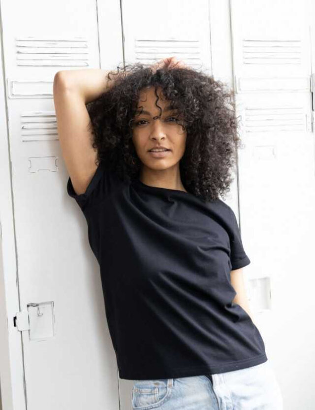 Lemahieu - T-shirt manches à revers en coton bio 180 g - Femme
